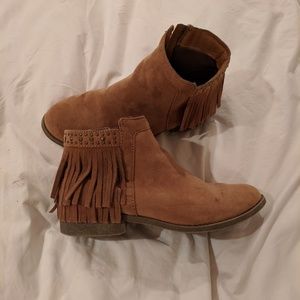 Tan Suede booties